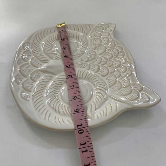 Pottery Barn Owl Shaped Plate Harvest Fall Platter Decorative Dish - Picture 6 of 7